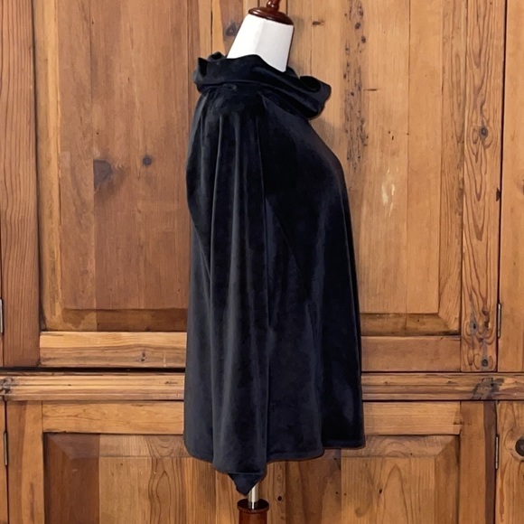 32 Degrees HEAT Charcoal Gray Cowl Neck Velour Sweater Sz. L - Picture 3 of 5